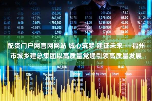 配资门户网官网网站 城心筑梦 建证未来——福州市城乡建总集团以高质量党建引领高质量发展