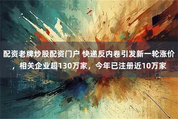 配资老牌炒股配资门户 快递反内卷引发新一轮涨价,相关企业超130万家,今年已注册近10万家